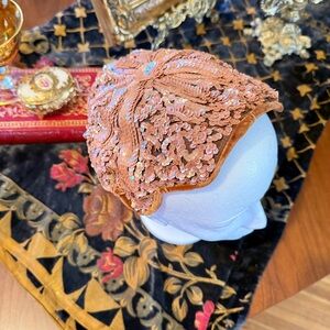 40’s Sequin Embellished Cap